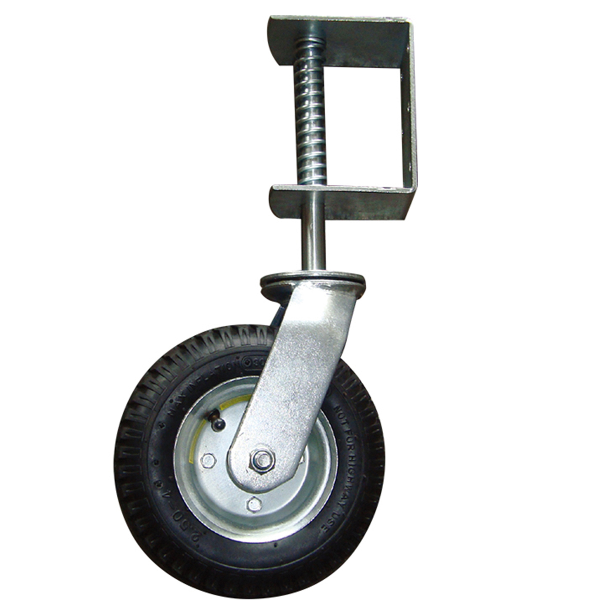 Gate Wheel with Suspension, 210-Lb. Capacity, 8in. Pneumatic Tire, Model# CT-GW01